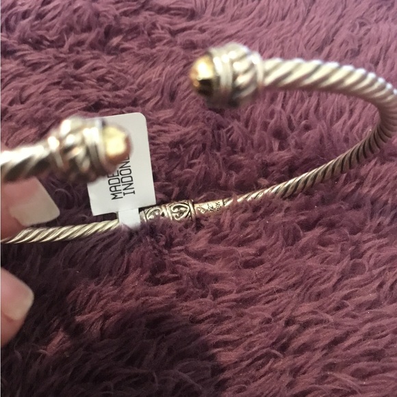 NWT Artisan Crafted Samual B 18K & Sterling Silver Flexible Hinged Bracelet - Picture 7 of 14